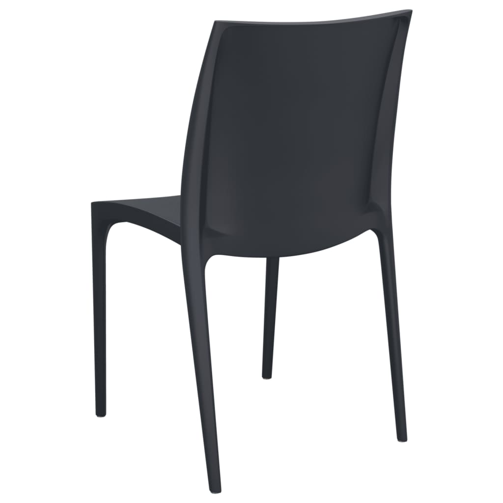 Vrtne stolice 2 kom antracit 50 x 46 x 80 cm od polipropilena