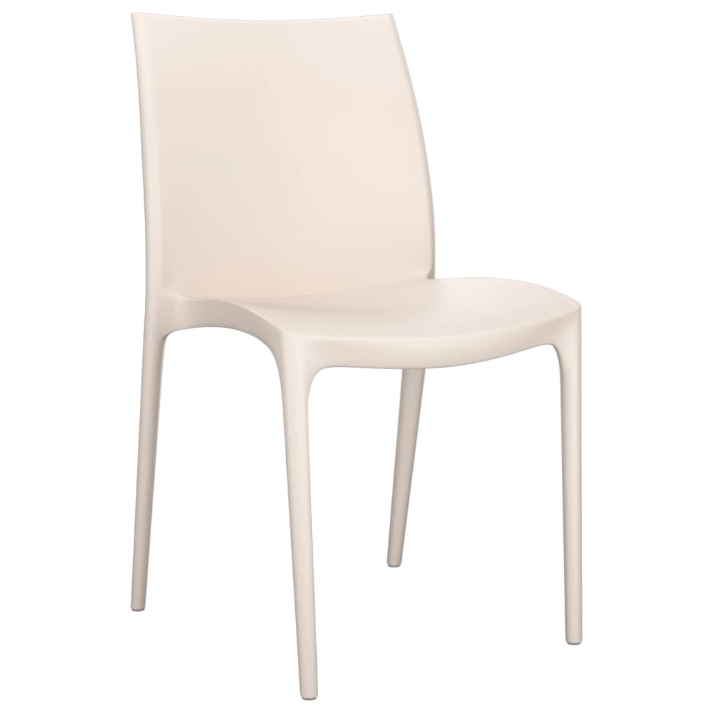 Vrtne stolice 2 kom krem 50 x 46 x 80 cm od polipropilena