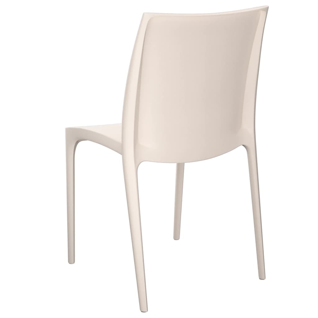 Vrtne stolice 2 kom krem 50 x 46 x 80 cm od polipropilena