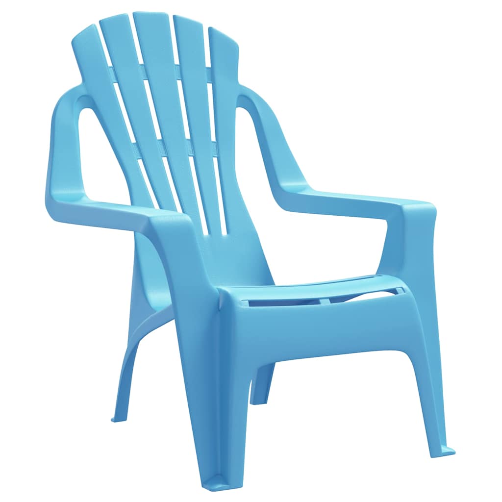 Vrtne stolice za djecu 2 kom plave 37x34x44 cm PP izgled drva