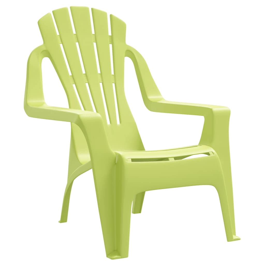 Vrtne stolice za djecu 2 kom zelene 37x34x44 cm PP izgled drva