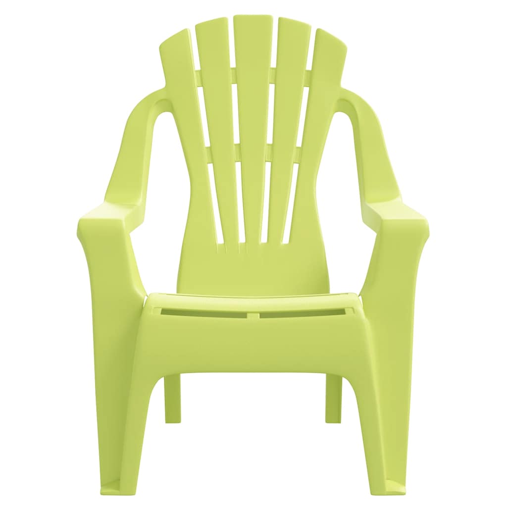 Vrtne stolice za djecu 2 kom zelene 37x34x44 cm PP izgled drva
