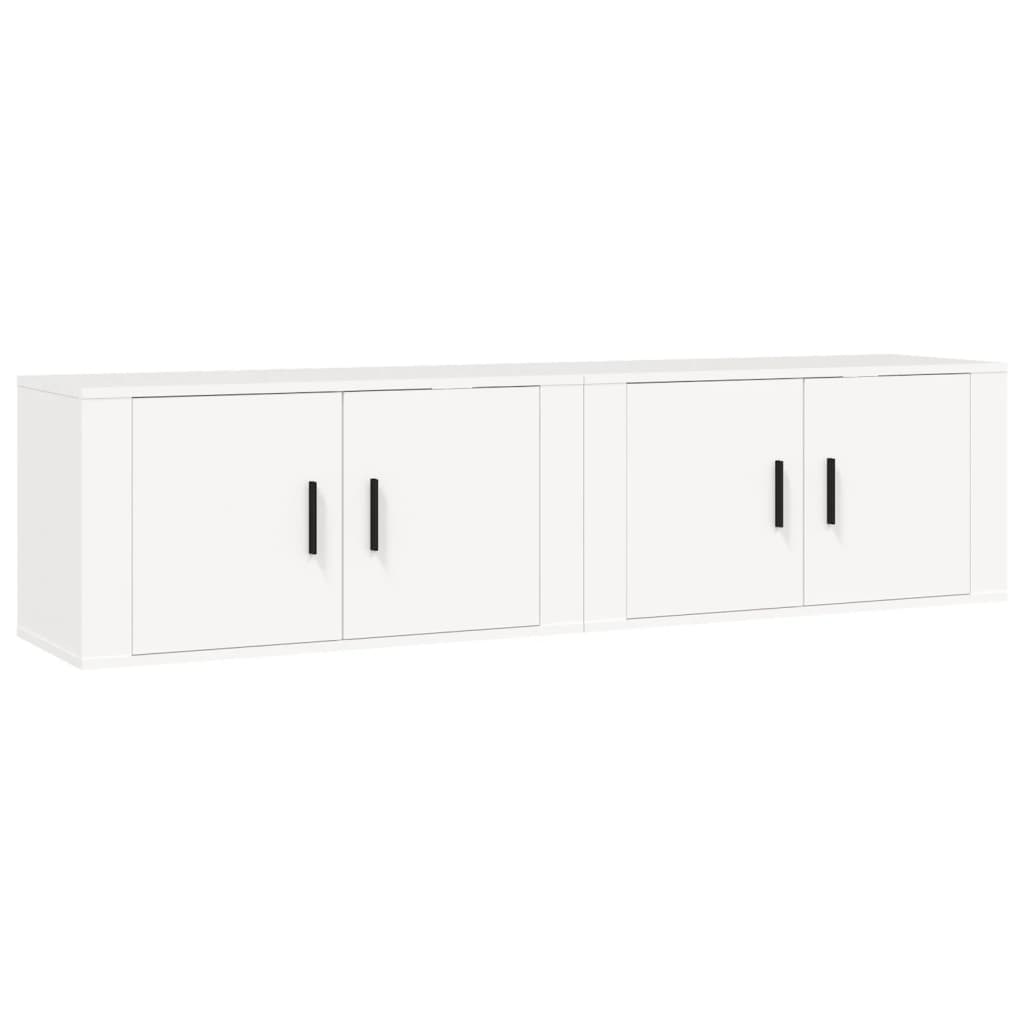 Zidni TV ormarići 2 kom bijeli 80 x 34,5 x 40 cm