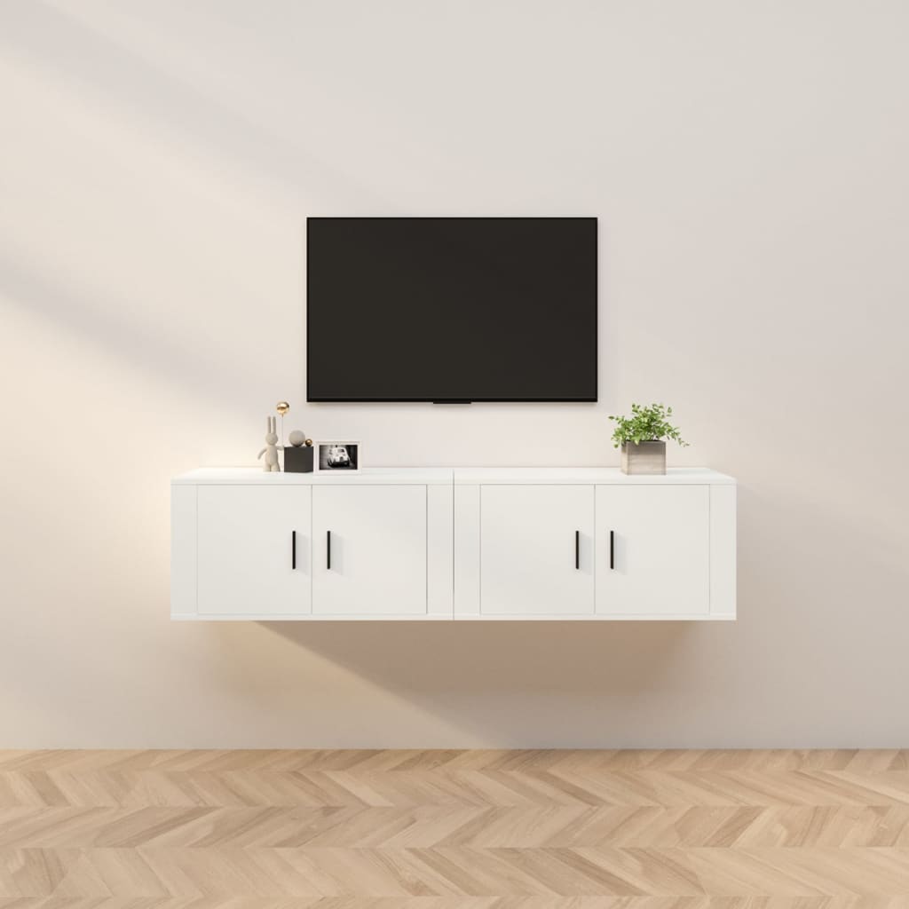 Zidni TV ormarići 2 kom bijeli 80 x 34,5 x 40 cm