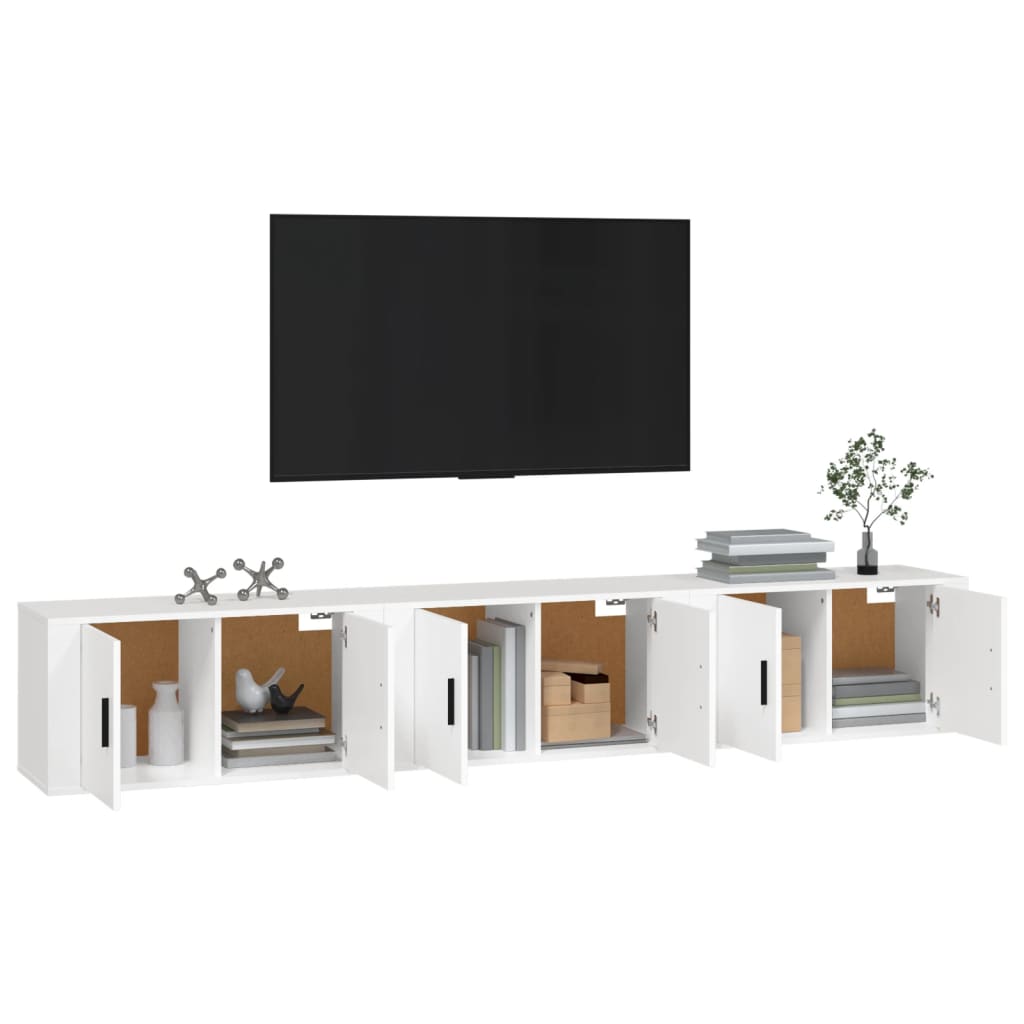 Zidni TV ormarići 2 kom Bijela 80x34,5x40 cm