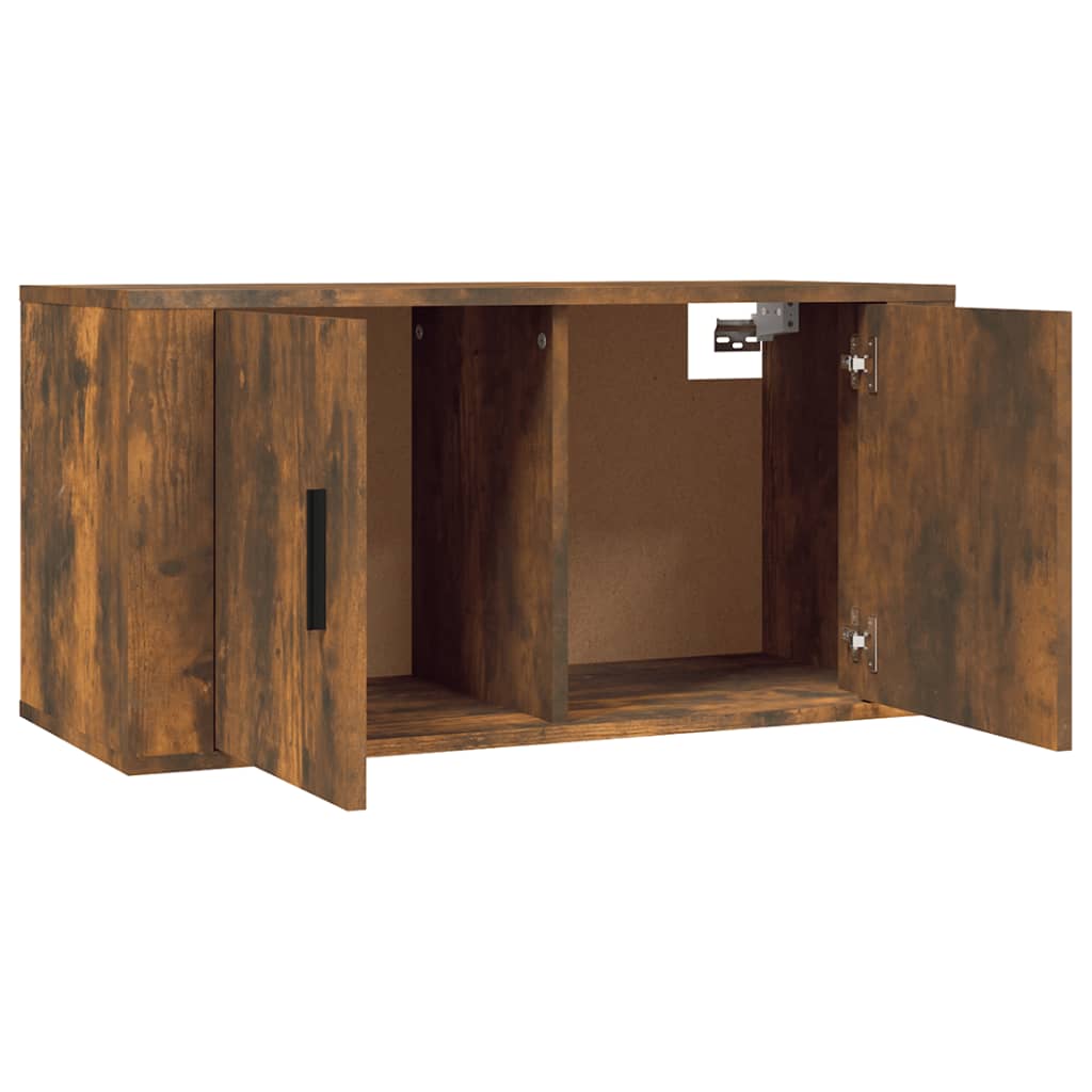 Zidni TV ormarići 3 kom boja dimljenog hrasta 80x34,5x40 cm