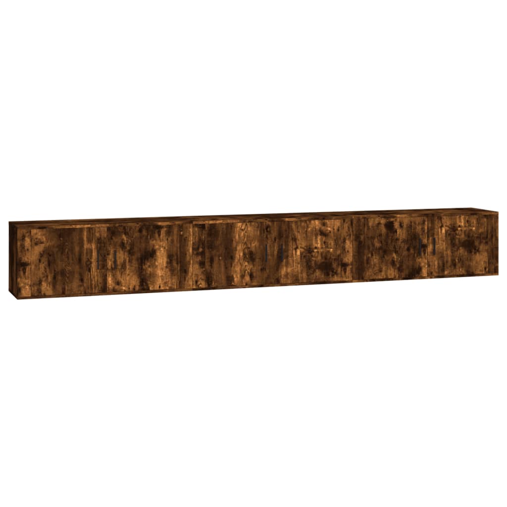 Zidni TV ormarići 3 kom boja dimljenog hrasta 100x34,5x40 cm