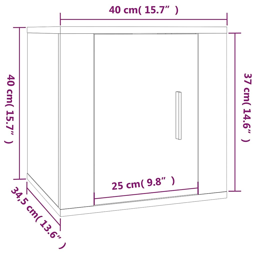 2-dijelni set TV ormarića siva betona konstruirano drvo