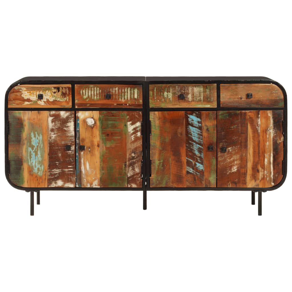 Komoda 140 x 35 x 70 cm od masivnog obnovljenog drva i metala