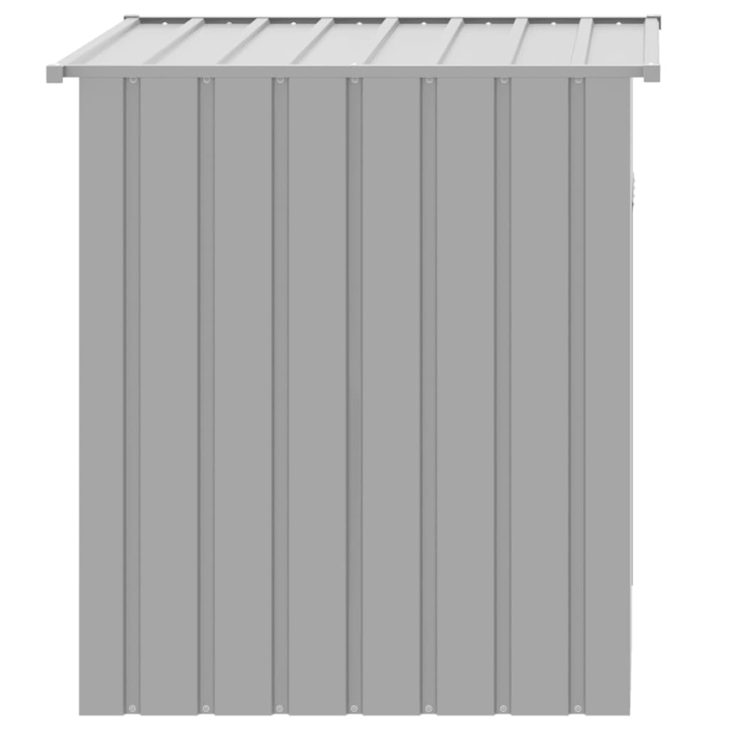 Kućica za pse s krovom svijetlosiva 110x103x109 cm pocinčani čelik
