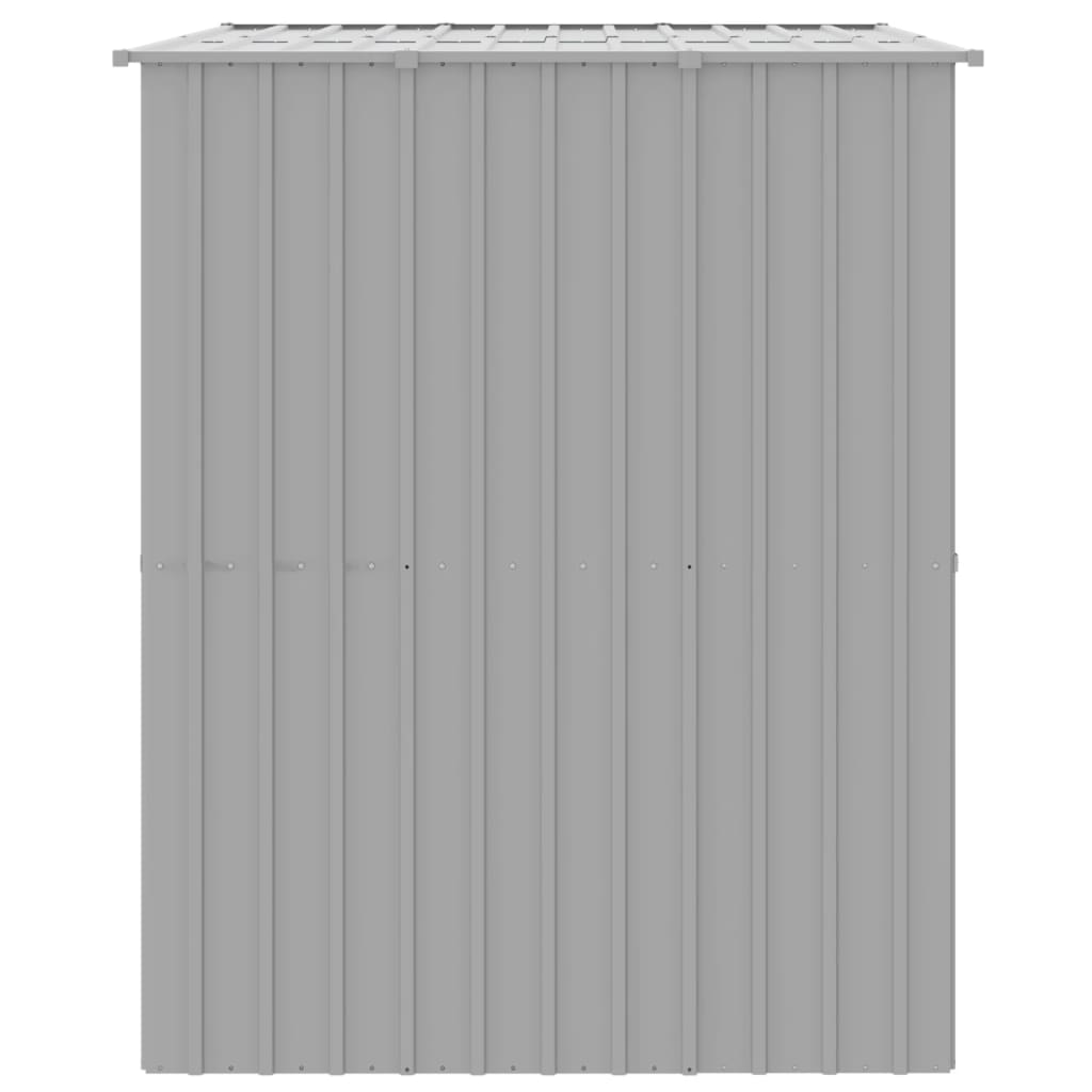 Kućica za pse s krovom svjetlosiva 214 x 153 x 181 cm čelična