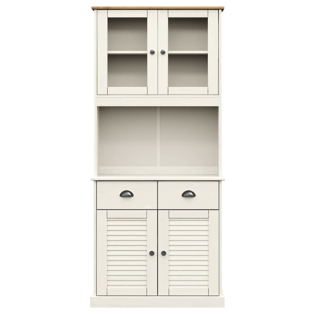 Visoka komoda VIGO bijela 78 x 40 x 175 cm od masivne borovine