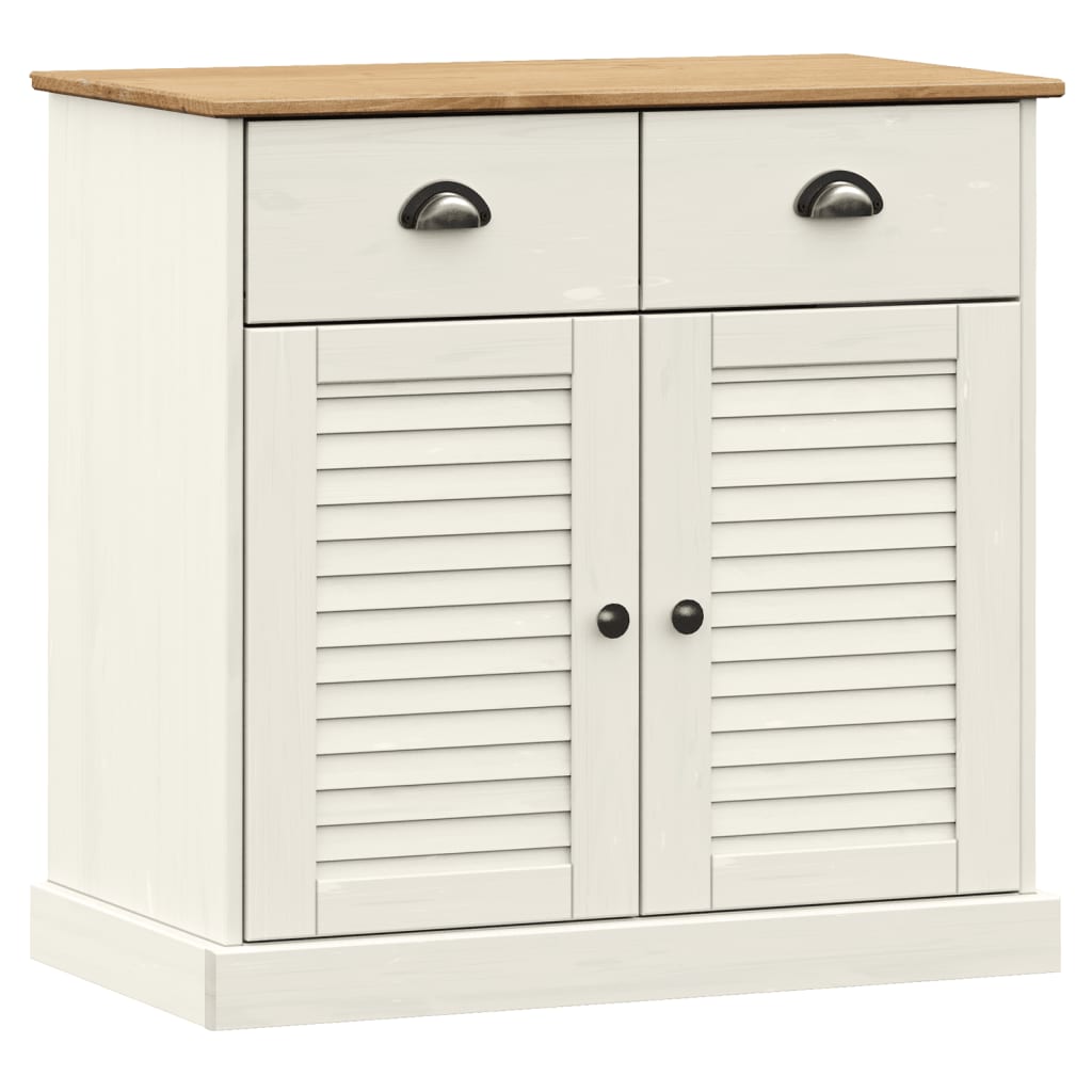 Visoka komoda VIGO bijela 78 x 40 x 175 cm od masivne borovine