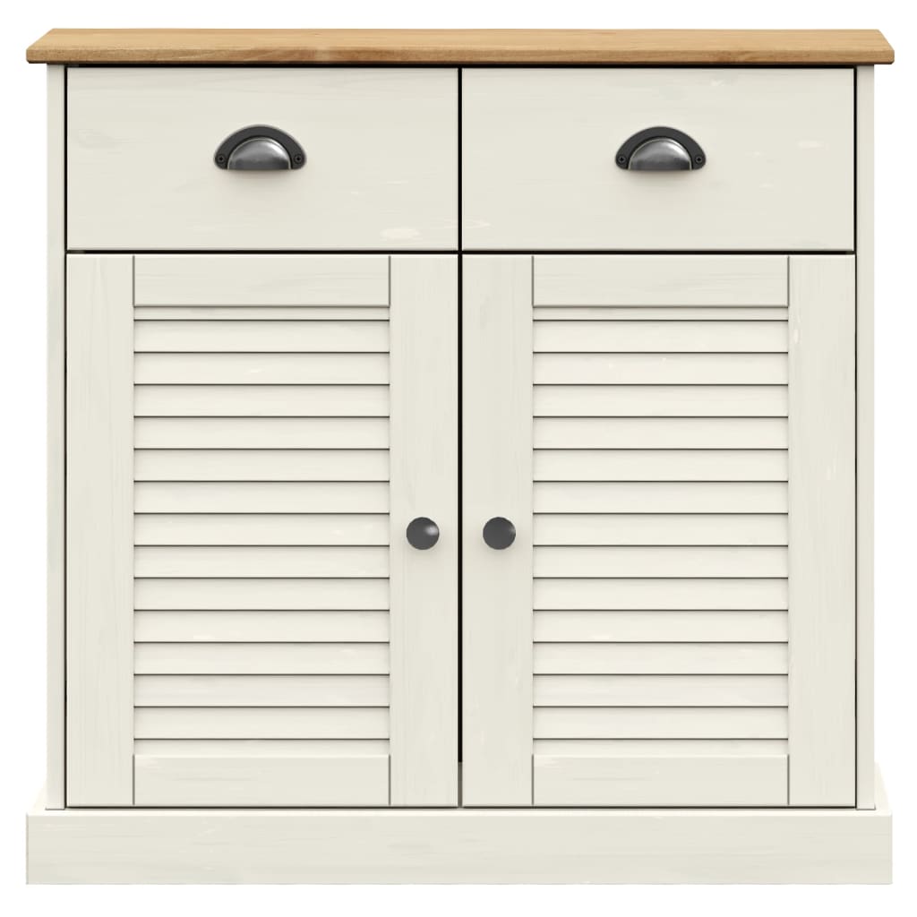 Visoka komoda VIGO bijela 78 x 40 x 175 cm od masivne borovine