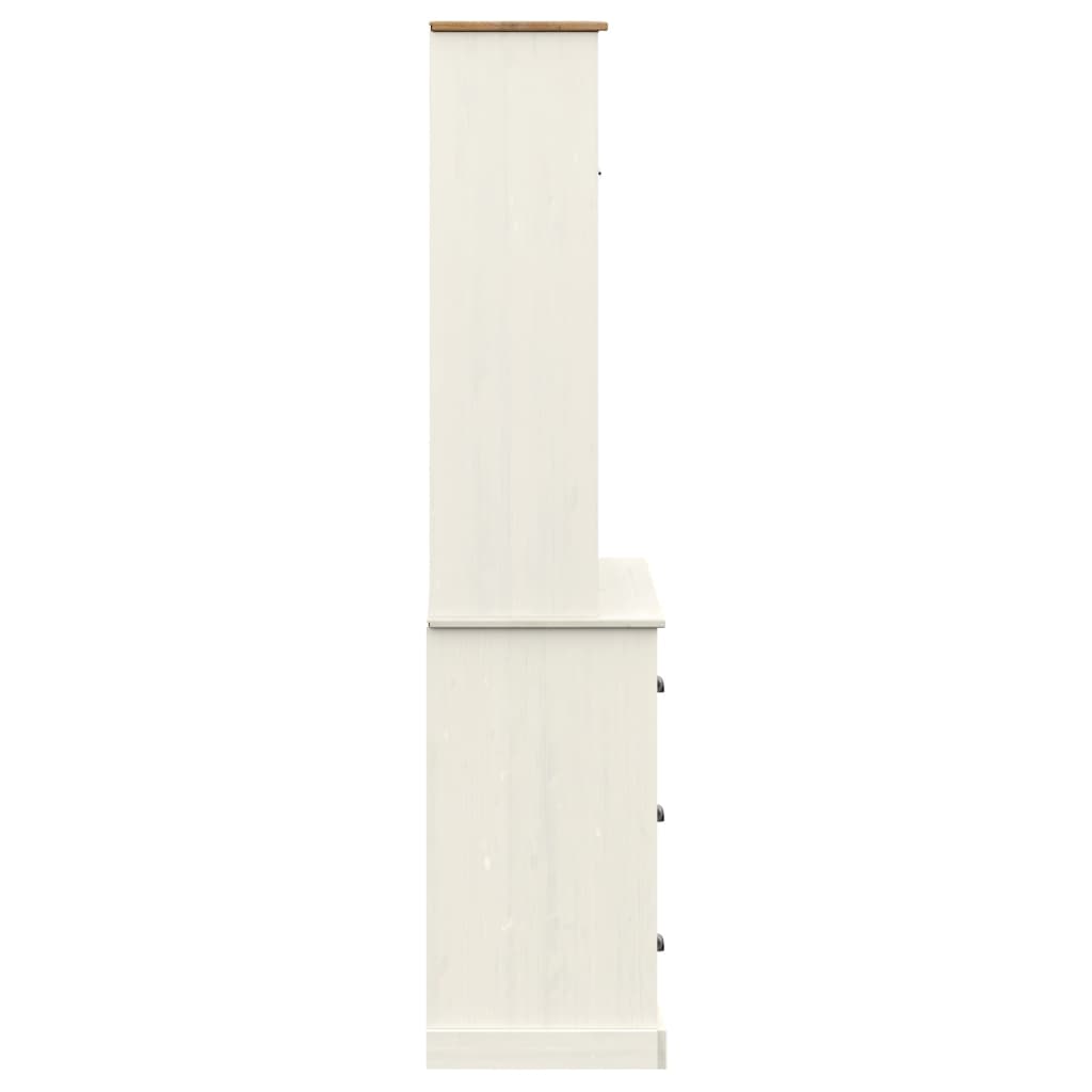 Visoka komoda VIGO bijela 78 x 40 x 175 cm od masivne borovine