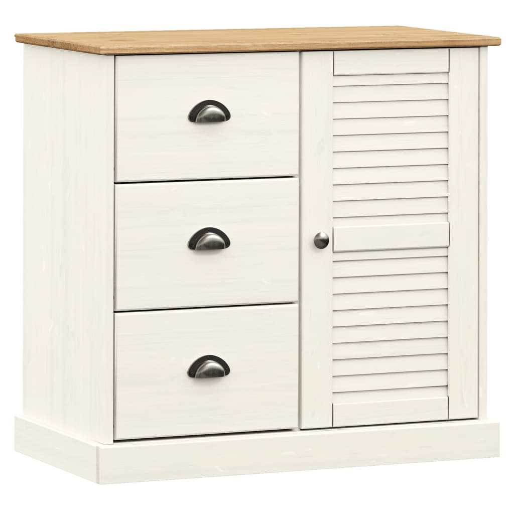 Visoka komoda VIGO bijela 78 x 40 x 175 cm od masivne borovine