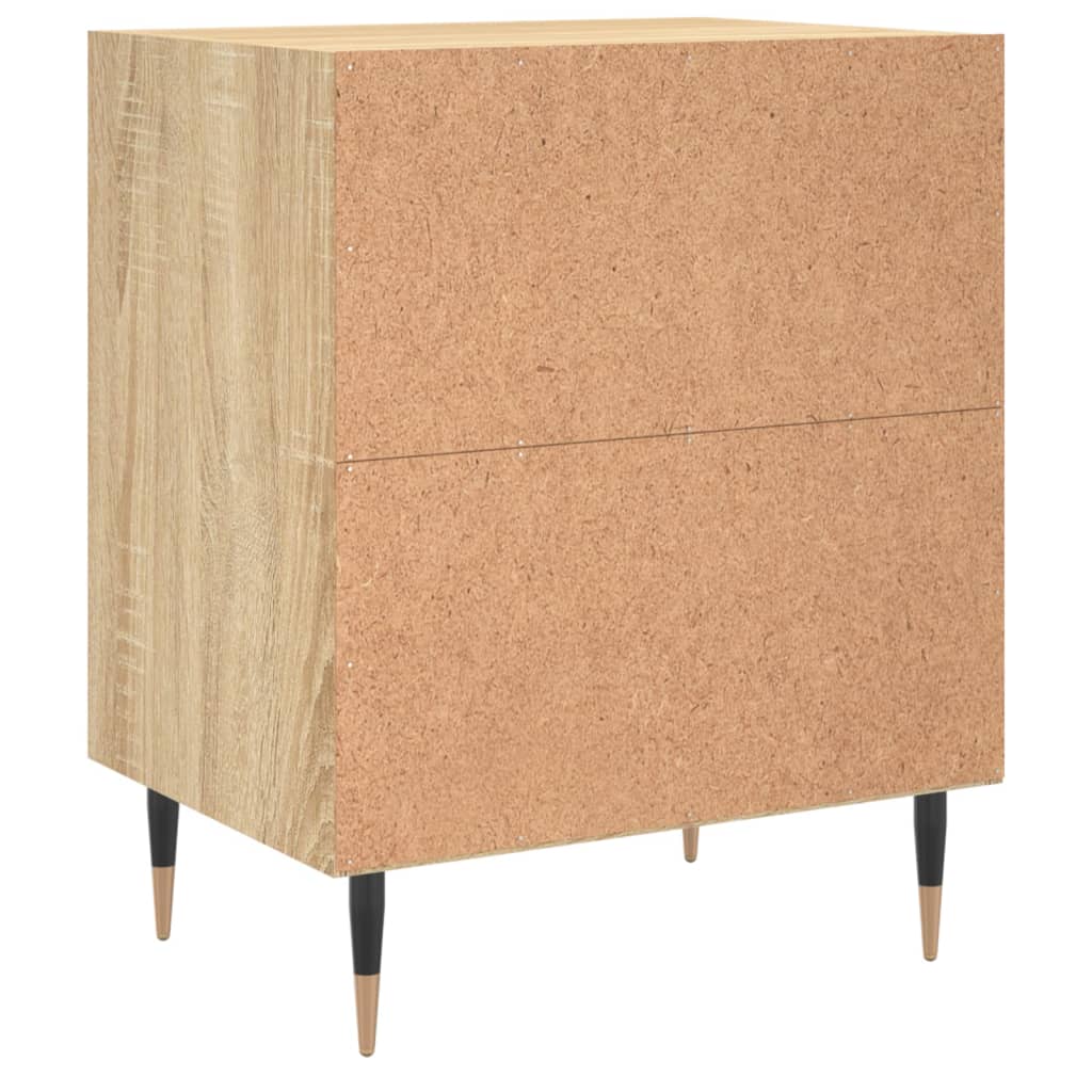 Noćni ormarići 2 kom boja hrasta 40x30x50 cm konstruirano drvo