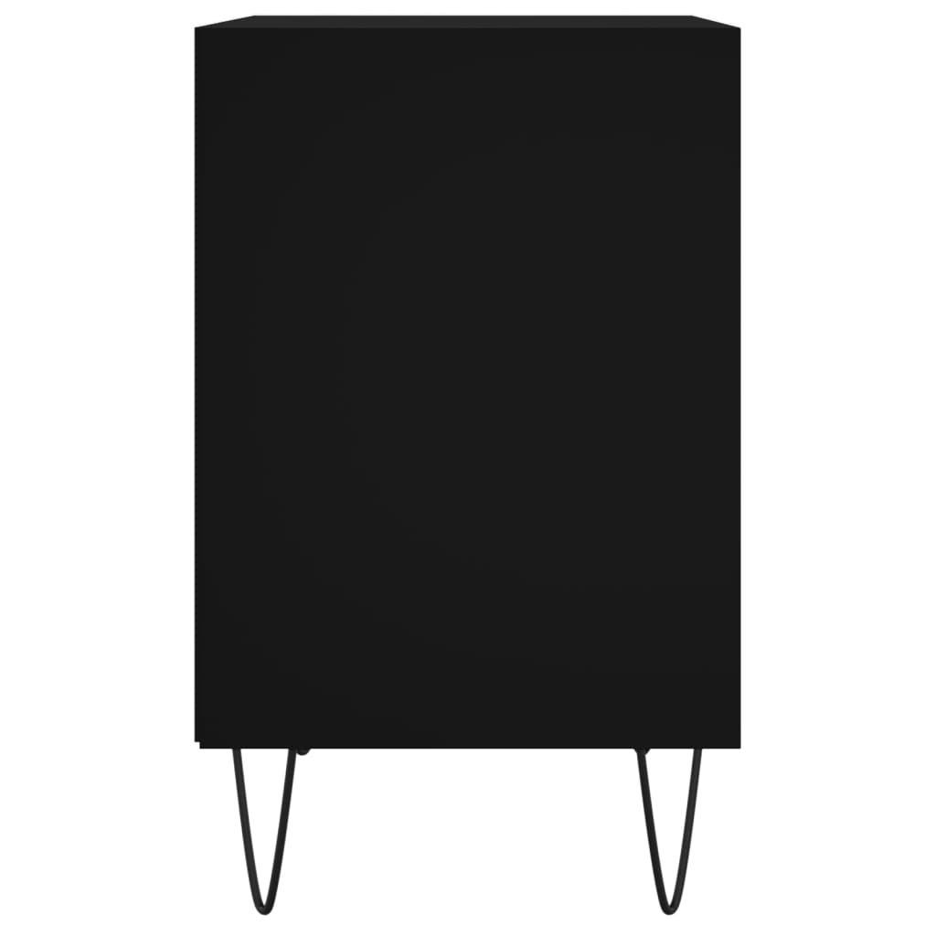 Noćni ormarići 2 kom crni 40 x 30 x 50 cm konstruirano drvo