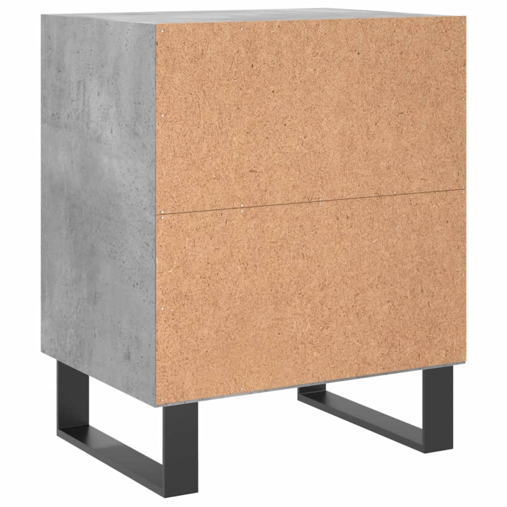 Noćni ormarići 2 kom boja betona 40x30x50 cm konstruirano drvo