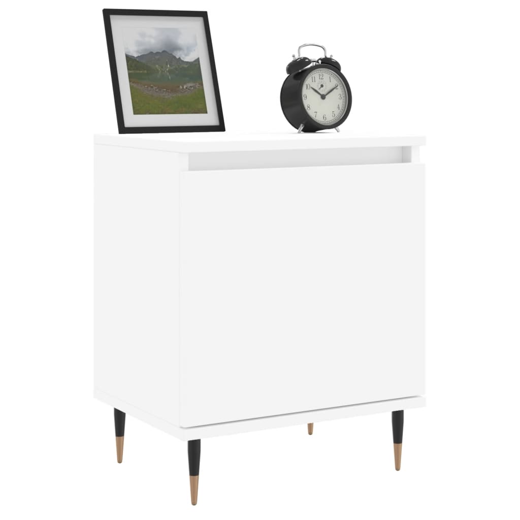 Noćni ormarići 2 kom bijeli 40 x 30 x 50 cm konstruirano drvo