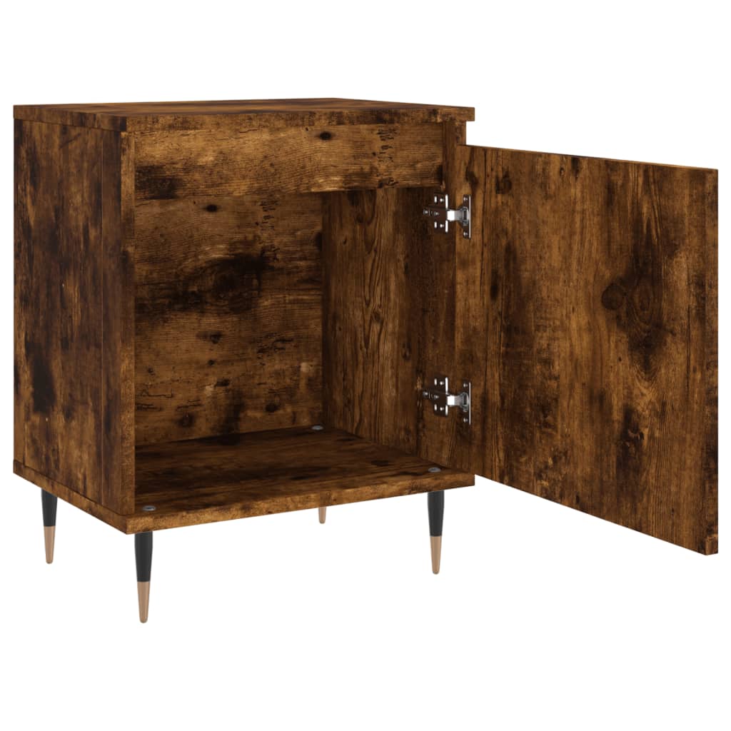 Noćni ormarići 2 kom boja dimljenog hrasta 40x30x50 cm drveni