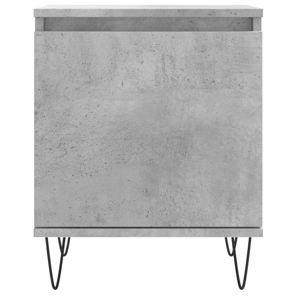 Noćni ormarići 2 kom boja betona 40x30x50 cm konstruirano drvo