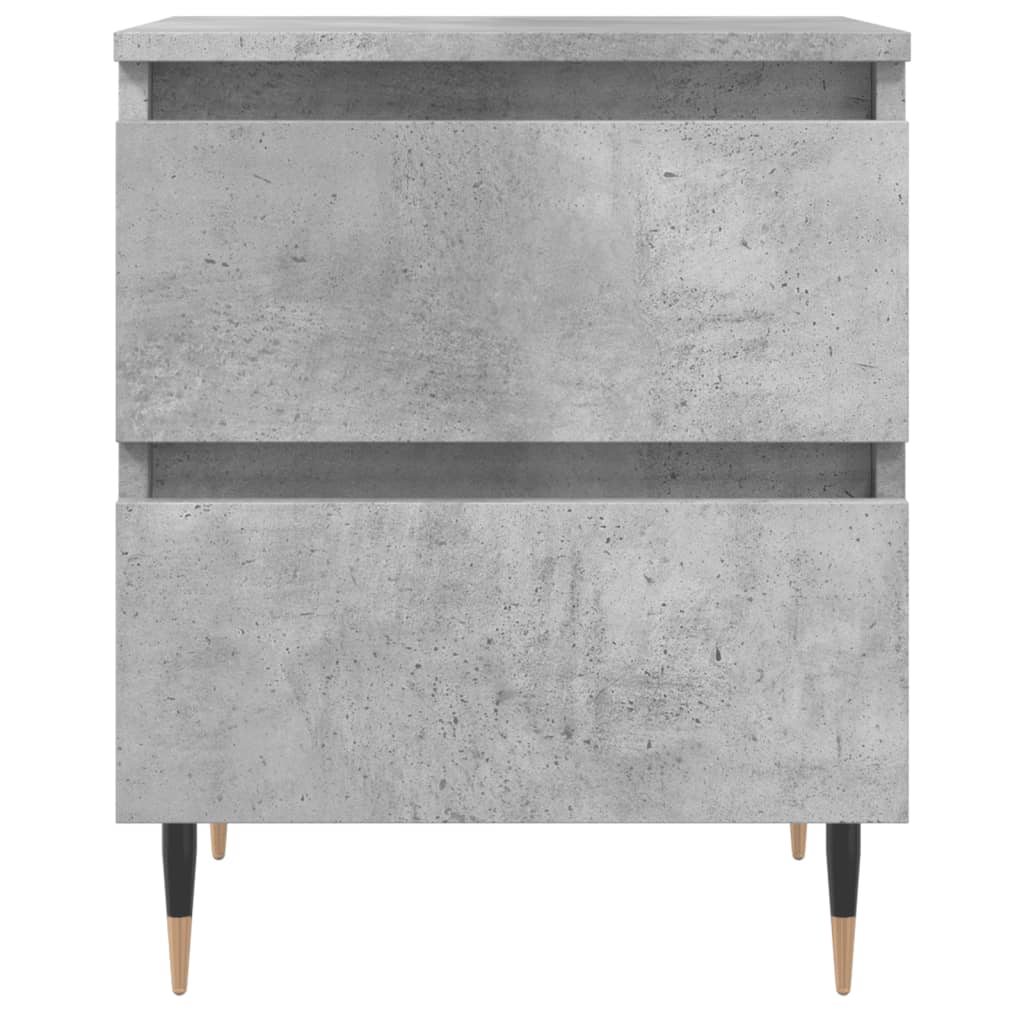 Noćni ormarići 2 kom boja betona 40x35x50 cm konstruirano drvo