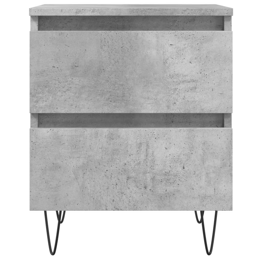 Noćni ormarići 2 kom boja betona 40x35x50 cm konstruirano drvo