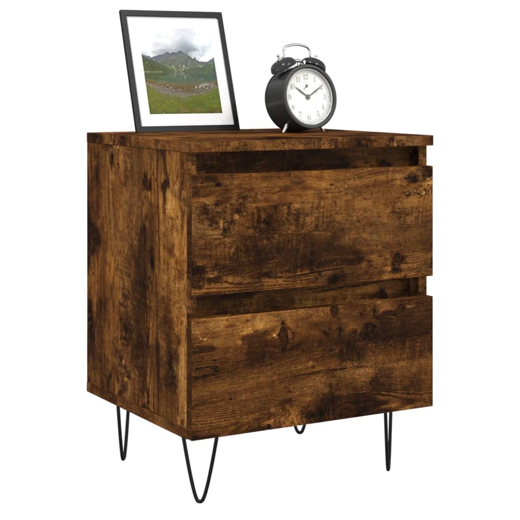 Noćni ormarići 2 kom boja hrasta 40x35x50 cm konstruirano drvo