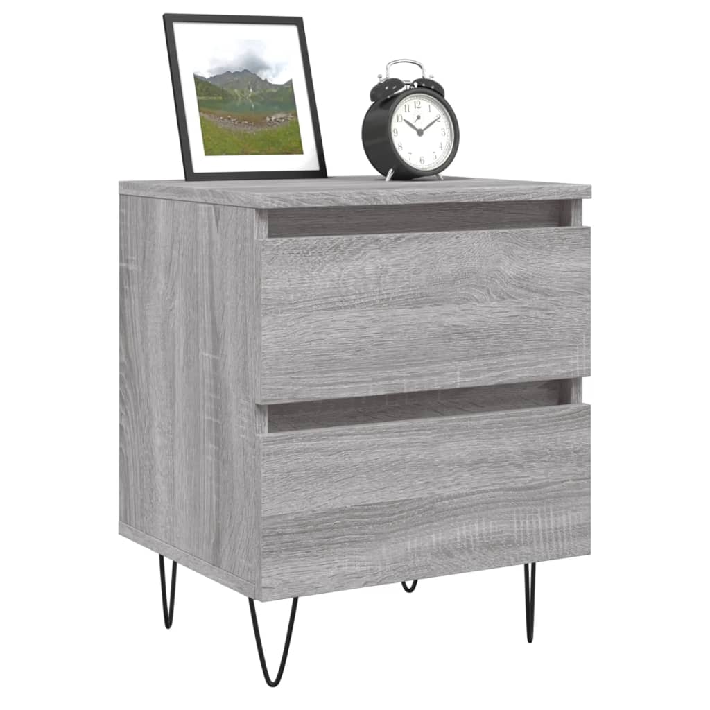 Noćni ormarići 2 kom boja hrasta 40x35x50 cm konstruirano drvo