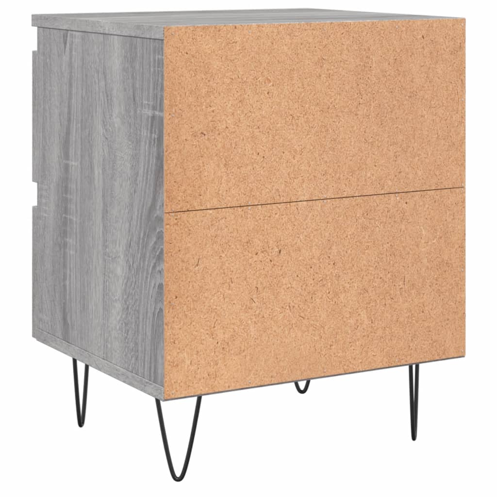 Noćni ormarići 2 kom boja hrasta 40x35x50 cm konstruirano drvo
