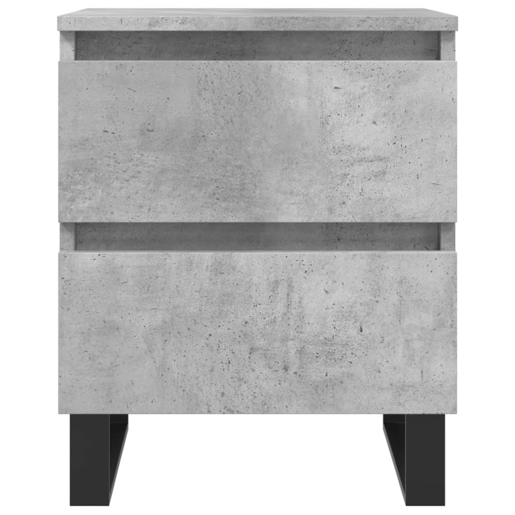 Noćni ormarići 2 kom boja betona 40x35x50 cm konstruirano drvo