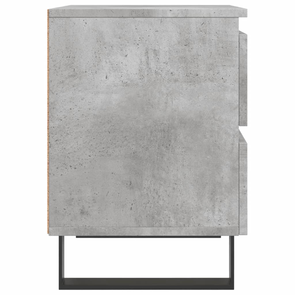 Noćni ormarići 2 kom boja betona 40x35x50 cm konstruirano drvo