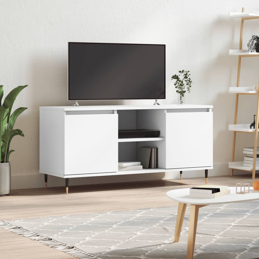 TV ormarić bijeli 104 x 35 x 50 cm od konstruiranog drva