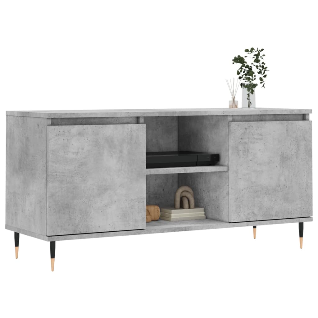 TV ormarić siva boja betona 104x35x50 cm od konstruiranog drva