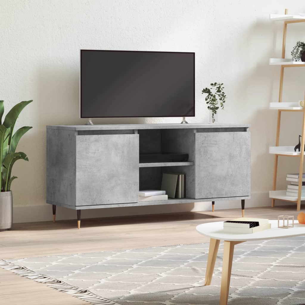 TV ormarić siva boja betona 104x35x50 cm od konstruiranog drva