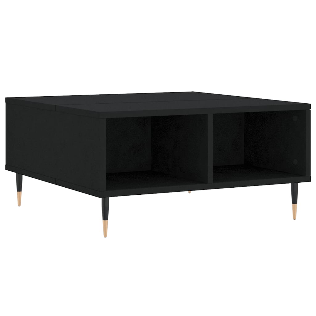 Stolić za kavu crni 60 x 60 x 30 cm od konstruiranog drva