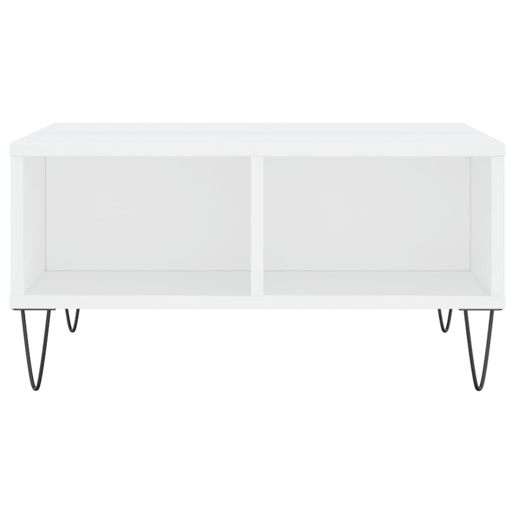 Stolić za kavu bijeli 60 x 60 x 30 cm od konstruiranog drva