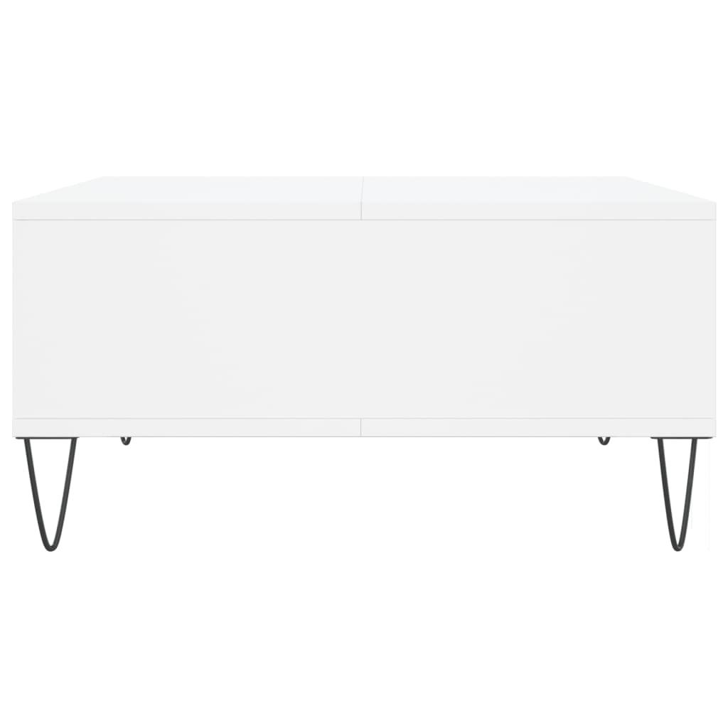 Stolić za kavu bijeli 60 x 60 x 30 cm od konstruiranog drva