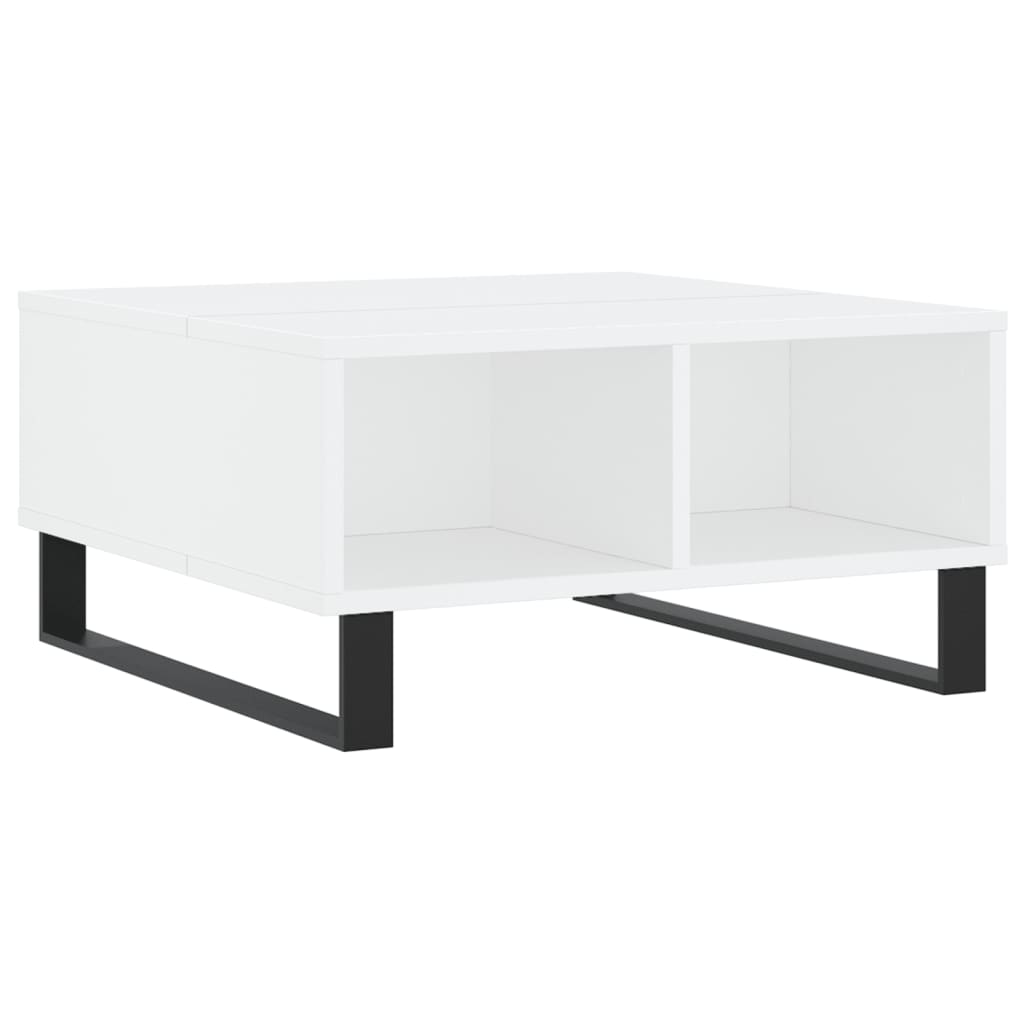 Stolić za kavu bijeli 60 x 60 x 30 cm od konstruiranog drva