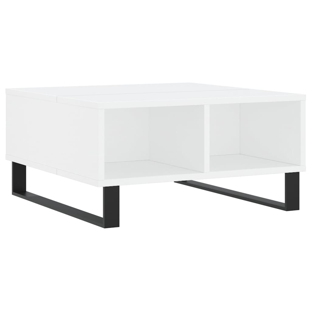 Stolić za kavu bijeli 60 x 60 x 30 cm od konstruiranog drva
