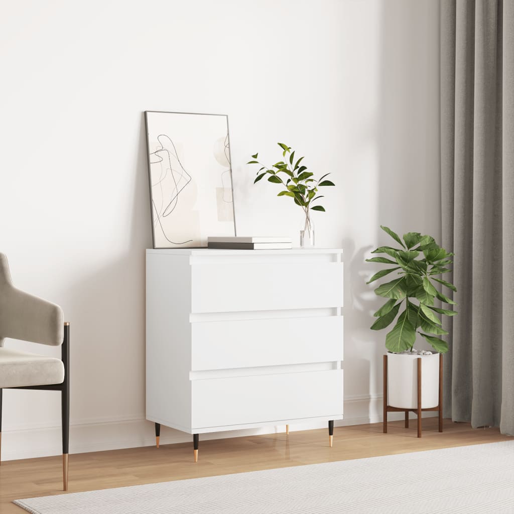 Komoda bijela 60 x 35 x 70 cm od konstruiranog drva