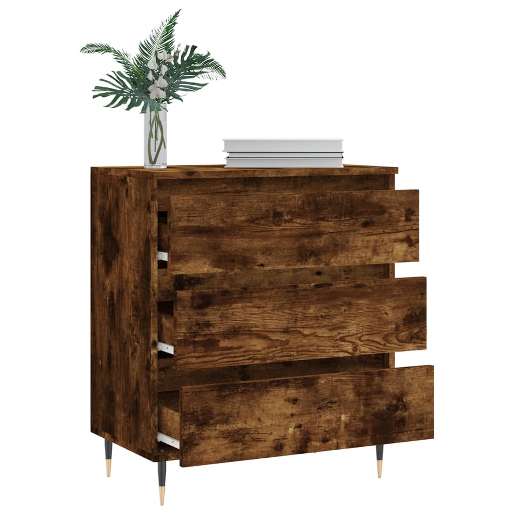 Komoda boja dimljenog hrasta 60 x 35 x 70 cm konstruirano drvo
