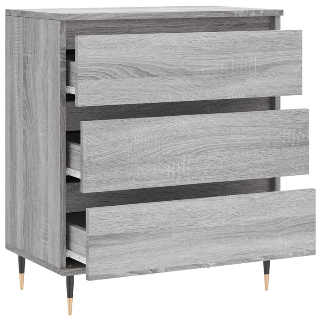 Komoda sivog hrasta sonome 60x35x70 cm od konstruiranog drva