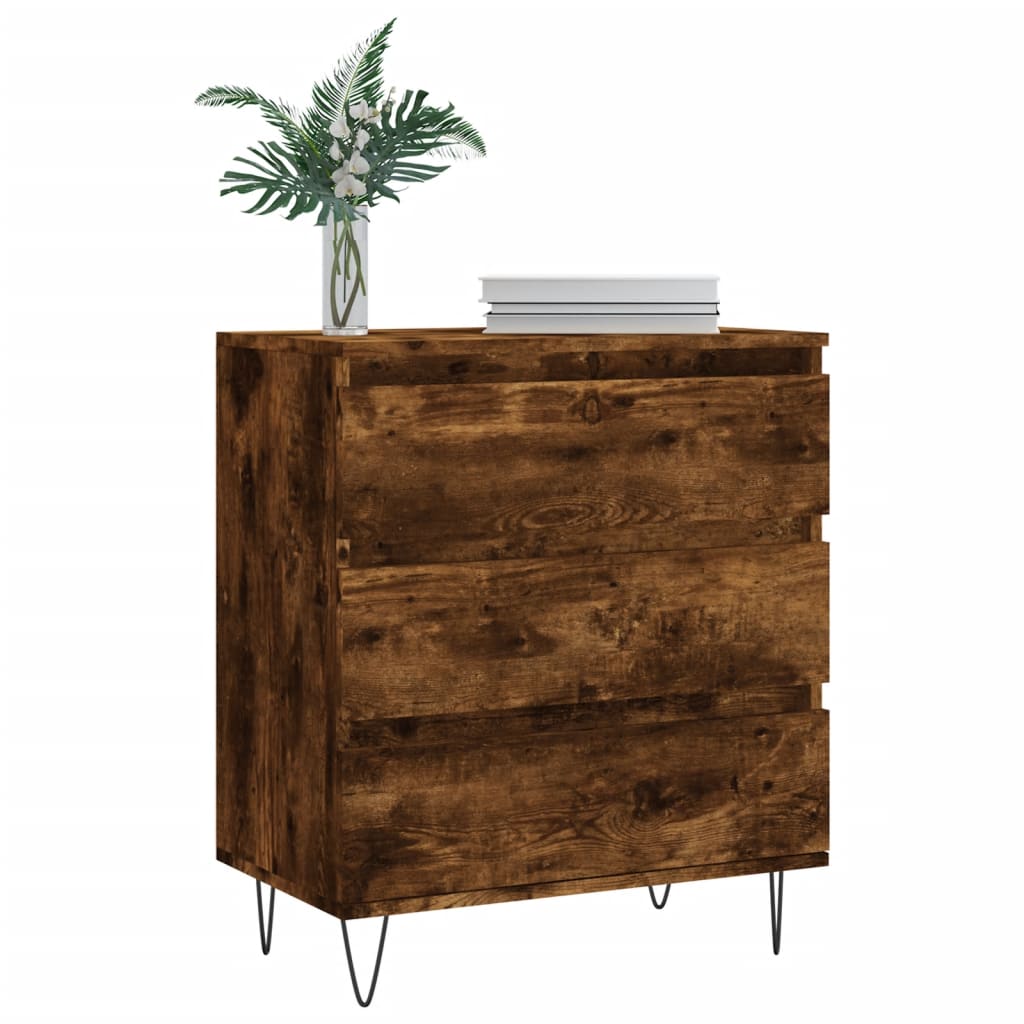 Komoda boja dimljenog hrasta 60 x 35 x 70 cm konstruirano drvo