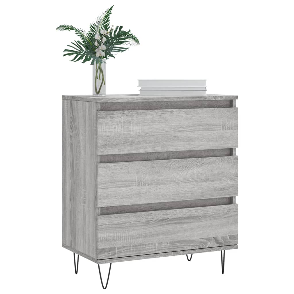 Komoda sivog hrasta sonome 60x35x70 cm od konstruiranog drva