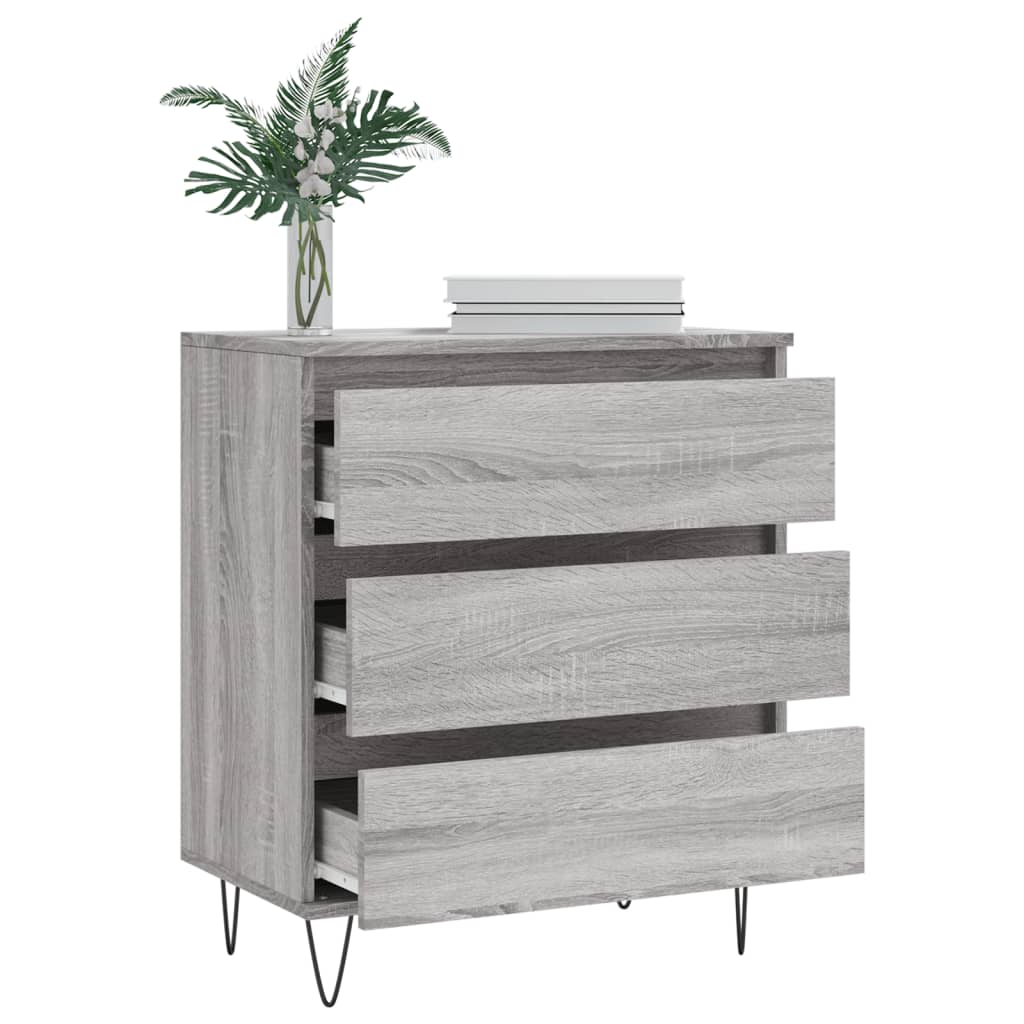 Komoda sivog hrasta sonome 60x35x70 cm od konstruiranog drva