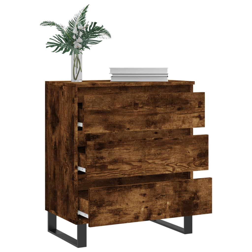 Komoda boja dimljenog hrasta 60 x 35 x 70 cm konstruirano drvo