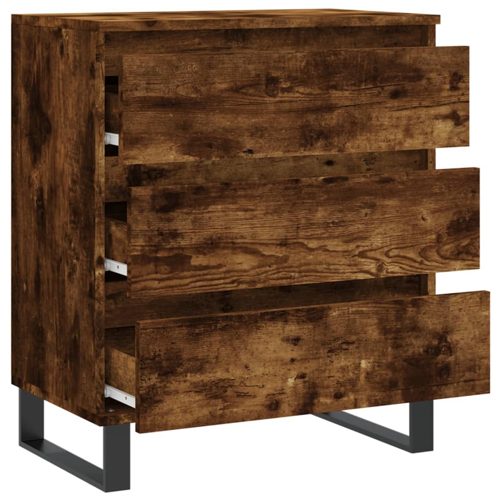 Komoda boja dimljenog hrasta 60 x 35 x 70 cm konstruirano drvo