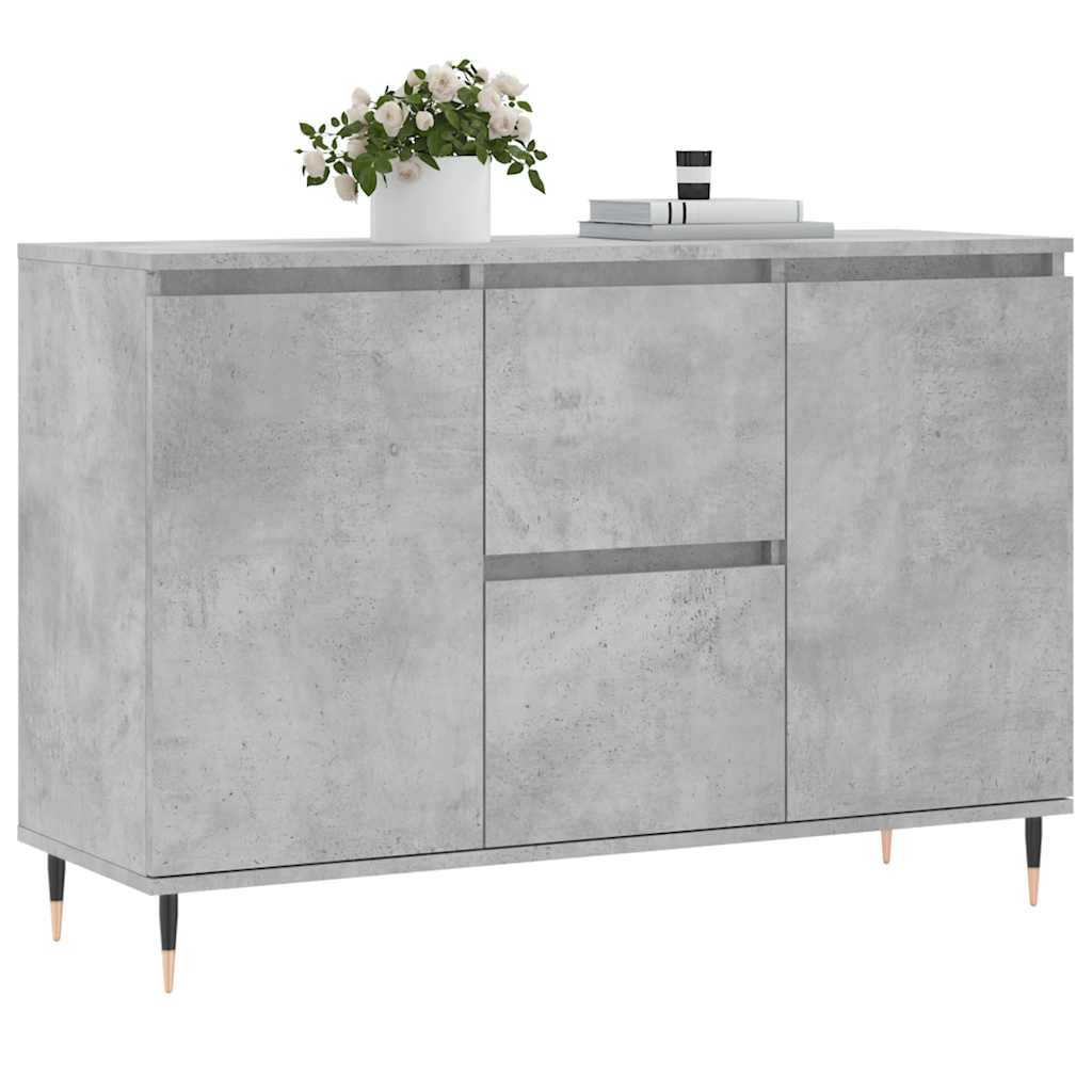 Komoda siva boja betona 101,5x35x70 cm od konstruiranog drva